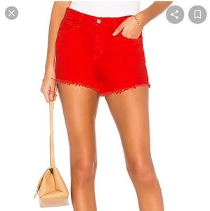 L'agence shorts in Siren Red